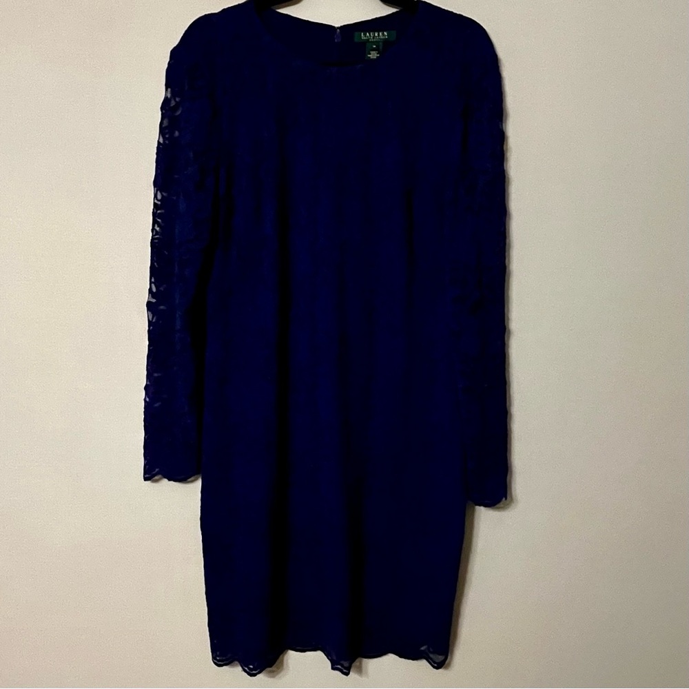 Lauren Ralph Lauren  Blue Lace Dress